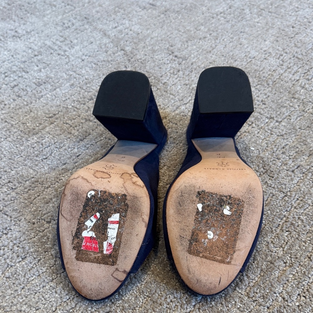 Leoffler Randall - Women's Black Heeled Mules - Picture 7 of 9